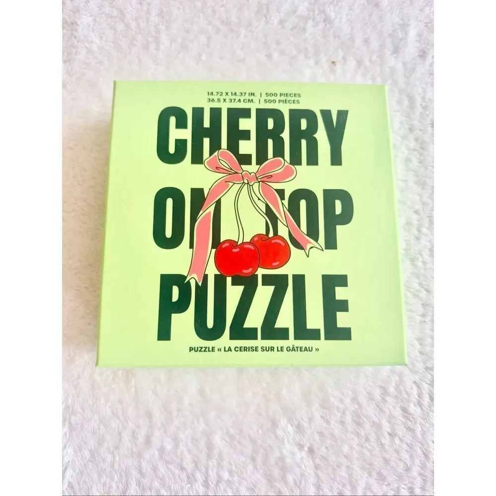 Anthropologie Cherry On Top 500-Piece Puzzle – Pastel Green